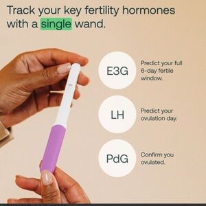 Purple and White Fertility Tracking Wand